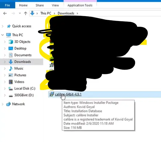 Calibre program found on Desktop