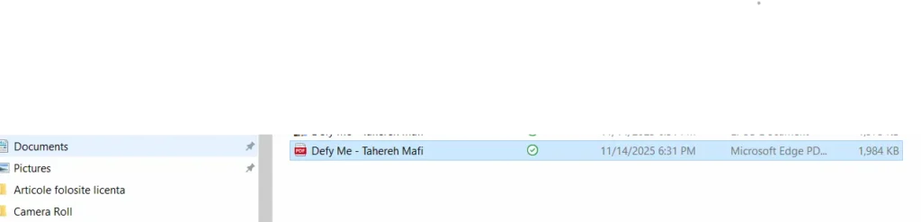 Find a PDF on Documents