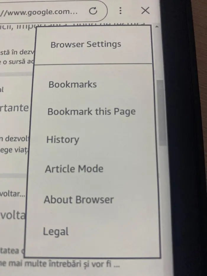 Bookmark la articol pe kindle 