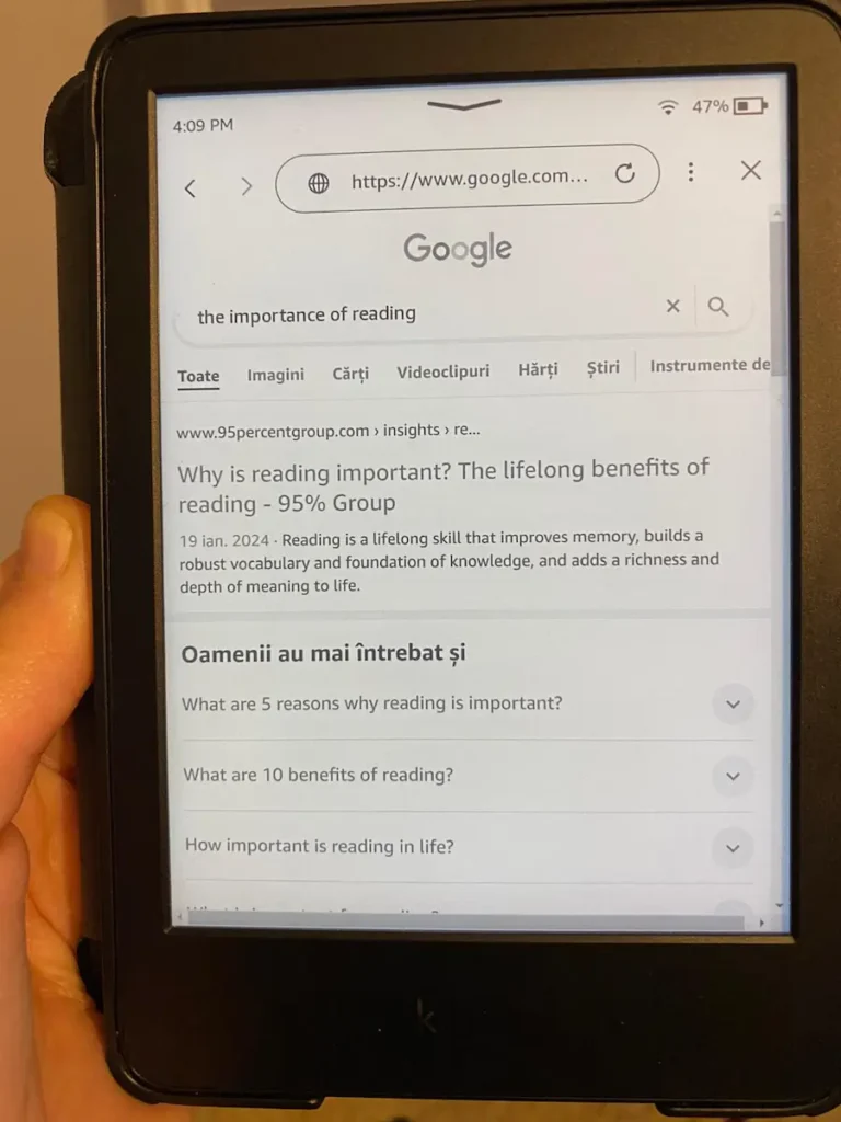 The importance of reading on Web browser on Kindle