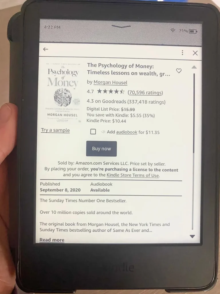 The psychology of money on kindle