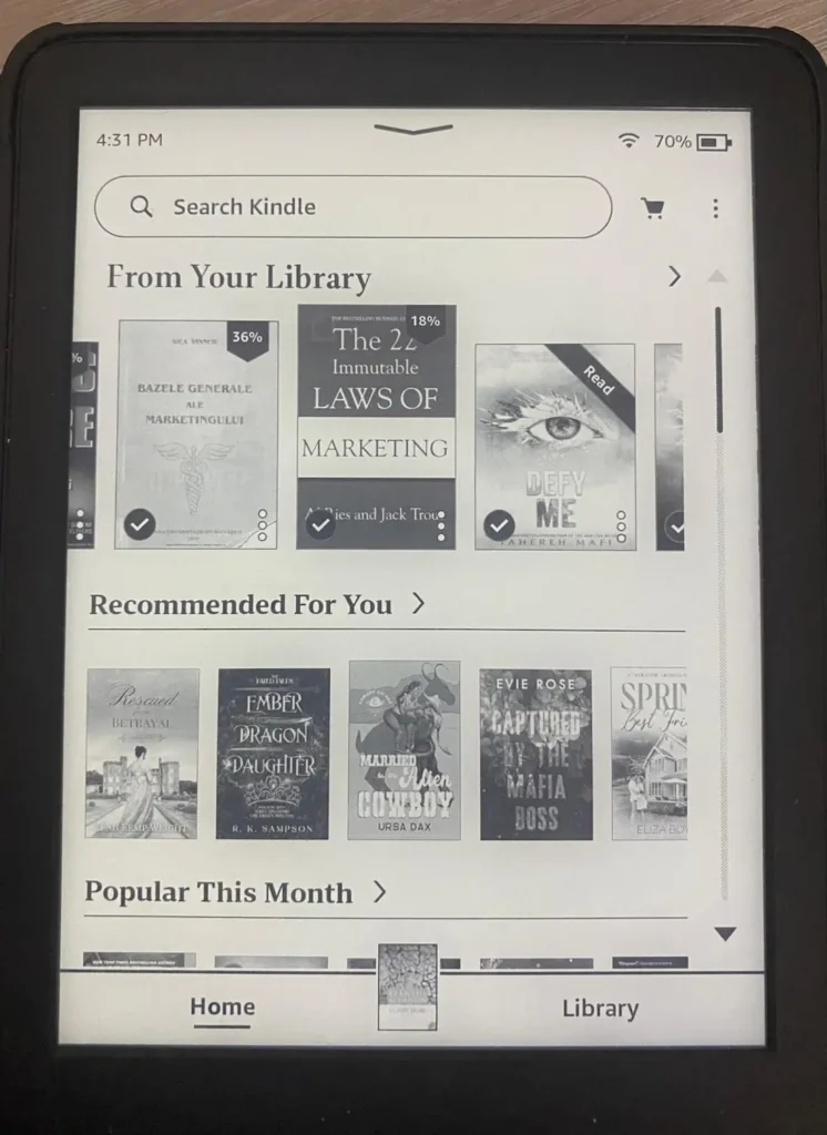 adaugi cărți pe Kindle de pe telefon Descărcare de pe dispozitivul Kindle.